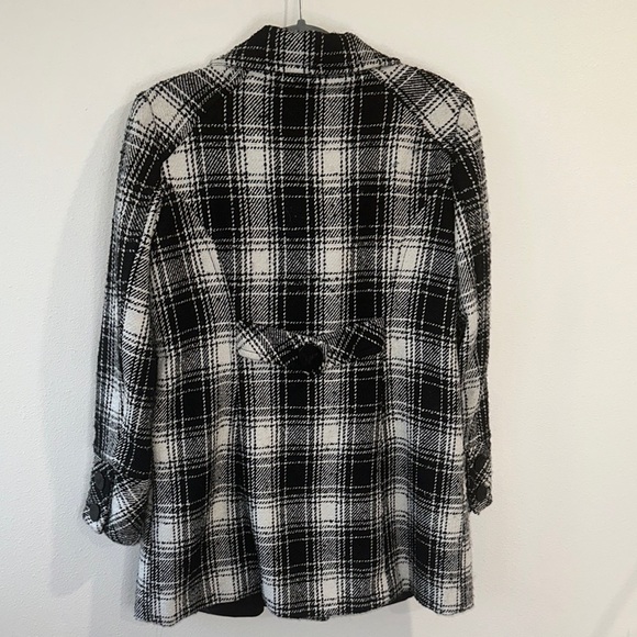 Guess Black and White Blazer Classic Wool Blend - Picture 5 of 7